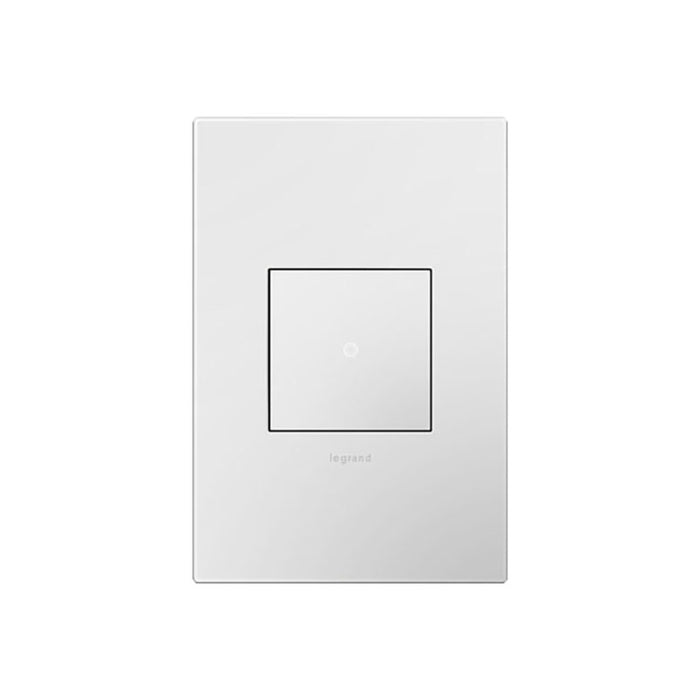 Adorne AWP1G2WHW10 1-Gang Screwless Wall Plate with Microban