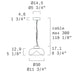 Leucos Aella S30 L 1-lt 12" LED Pendant