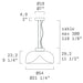 Leucos Aella S54 1-lt 21" LED Pendant