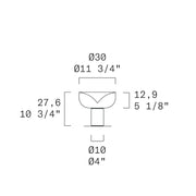 Leucos Aella T30 12" LED Table Lamp
