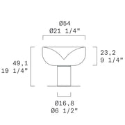 Leucos Aella T54 19" Tall LED Table Lamp
