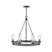 Hinkley 29206-LL Sawyer 6-lt 24" LED Outdoor Chandelier - Aged Zinc