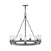 Hinkley 29208 Sawyer Large 9-lt 30" LED Outdoor Single Tier Chandelier, 12V - Aged Zinc