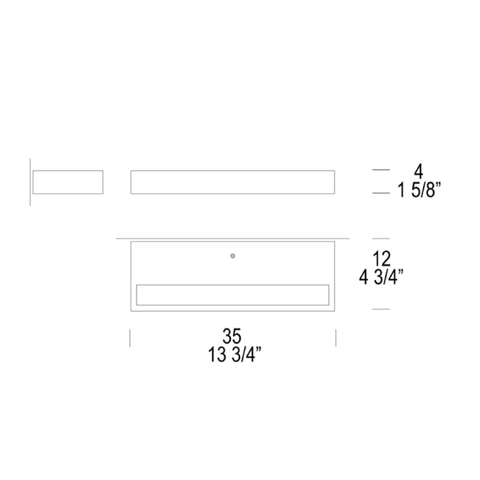 Leucos Alias P35 4-lt 14" LED Wall Light