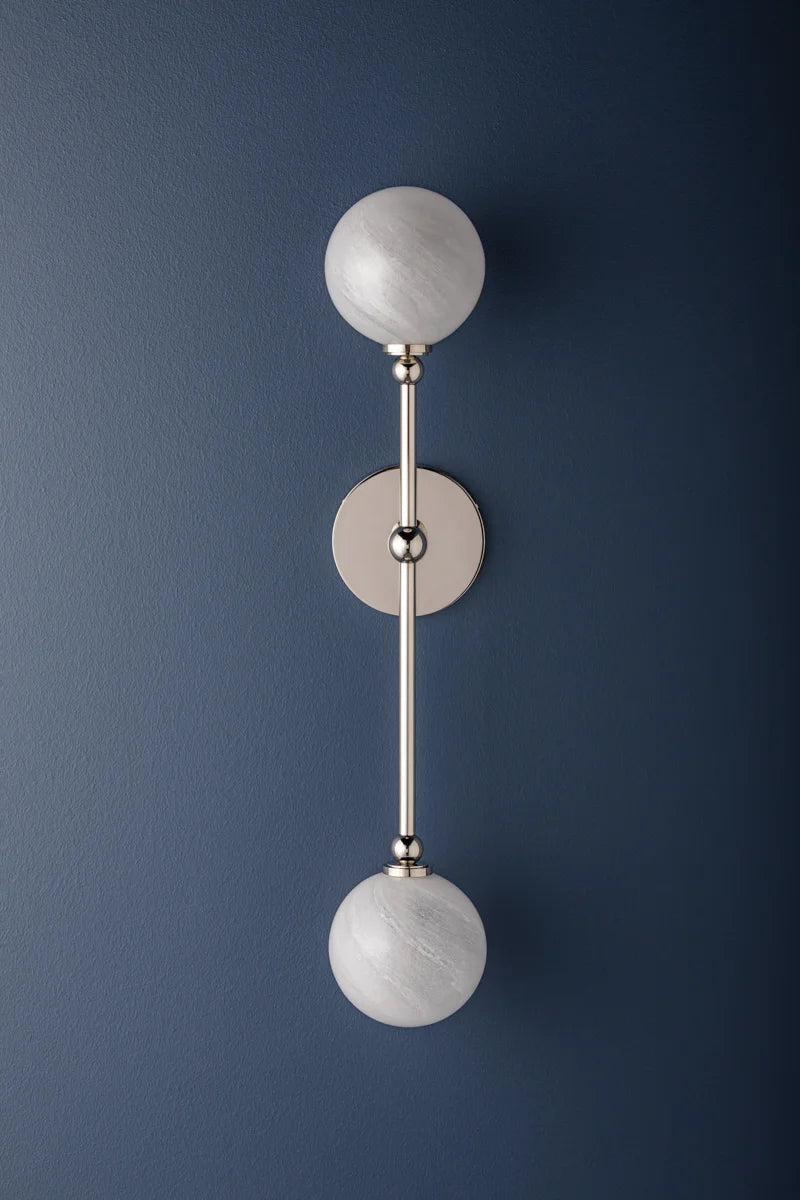 Hudson Valley 4802 Andrews 2-lt 24" Tall LED Wall Sconce-Polished Nickel