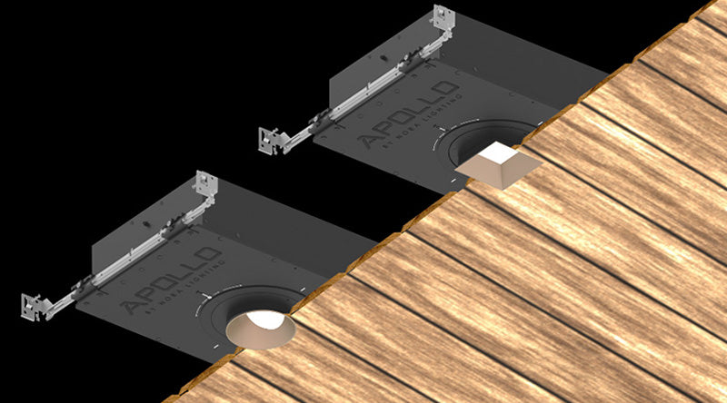 Nora NHAPIC-3S10L2 3" Apollo Square IC Air-Tight Housing with Field Changeable Optics, 1500 Lumen, 120V, 0.875" to 1.25" Ceiling Thickness