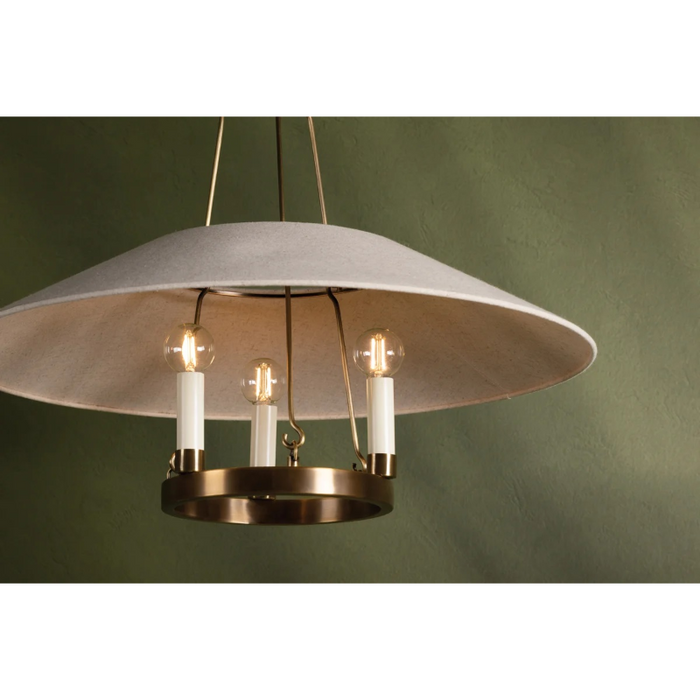Troy F1625 Archive 3-lt 25" Chandelier - Patina Brass