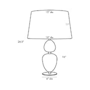Arteriors PTC66 Aubrey 1-lt 27" Tall Table Lamp