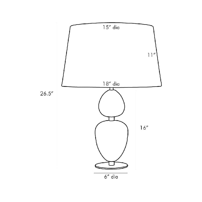 Arteriors PTC66 Aubrey 1-lt 27" Tall Table Lamp