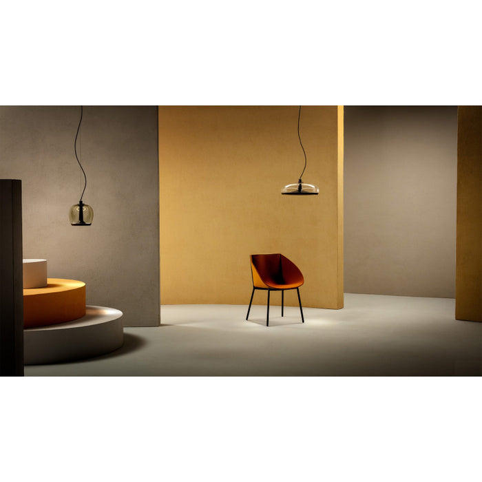 Leucos Aurelia Bold S45 2-lt 18" LED Pendant, Single Switch