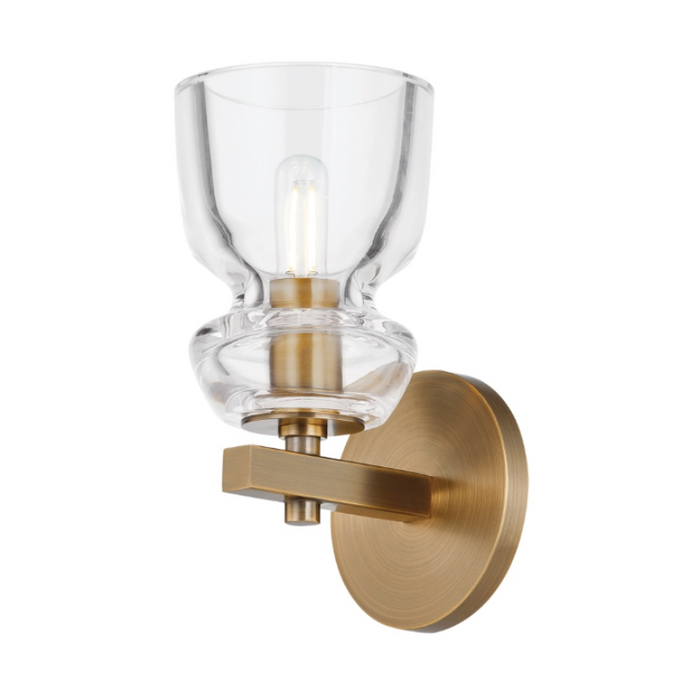 Troy B1109 Trey 1-lt 9" Tall Wall Sconce - Patina Brass