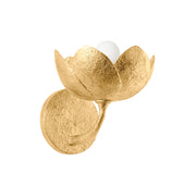 Troy B2008 Arcata 1-lt 8" Tall Wall Sconce - Vintage Gold Leaf
