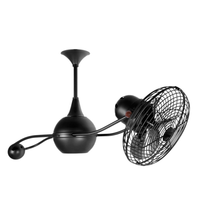 Matthews Fan Brisa 2000 39" Ceiling Fan with Decorative Cage - Black