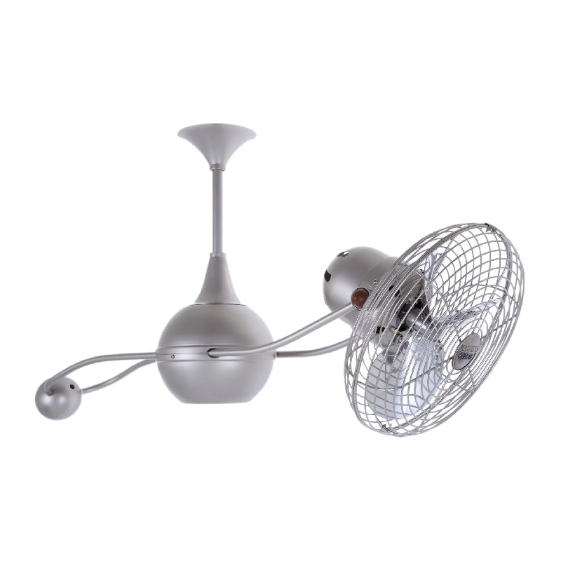 Matthews Fan Brisa 2000 39" Ceiling Fan with Decorative Cage - Brushed Nickel