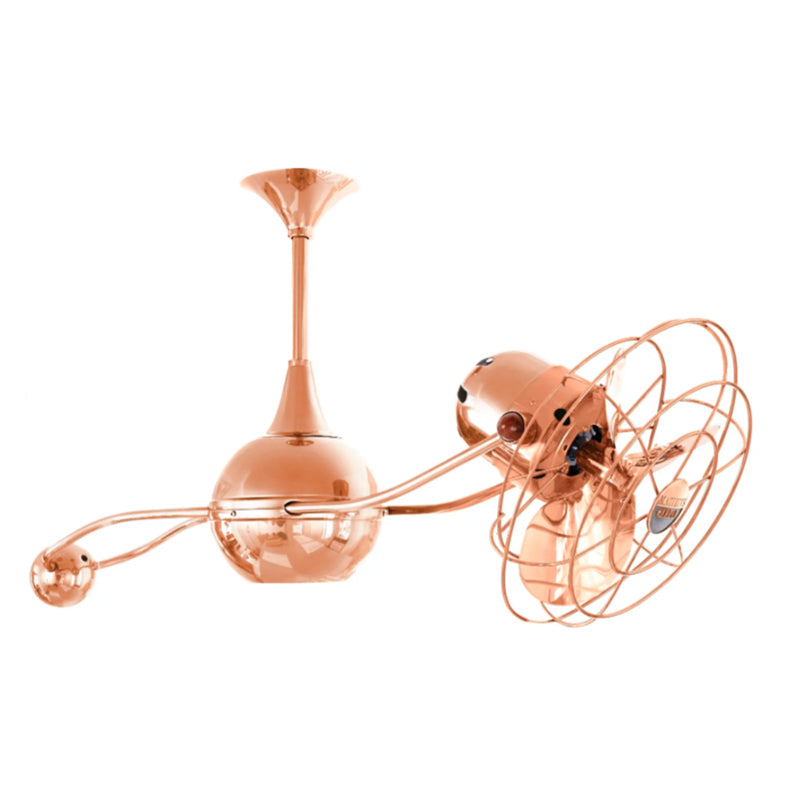 Matthews Fan Brisa 2000 39" Ceiling Fan with Decorative Cage - Polished Copper 