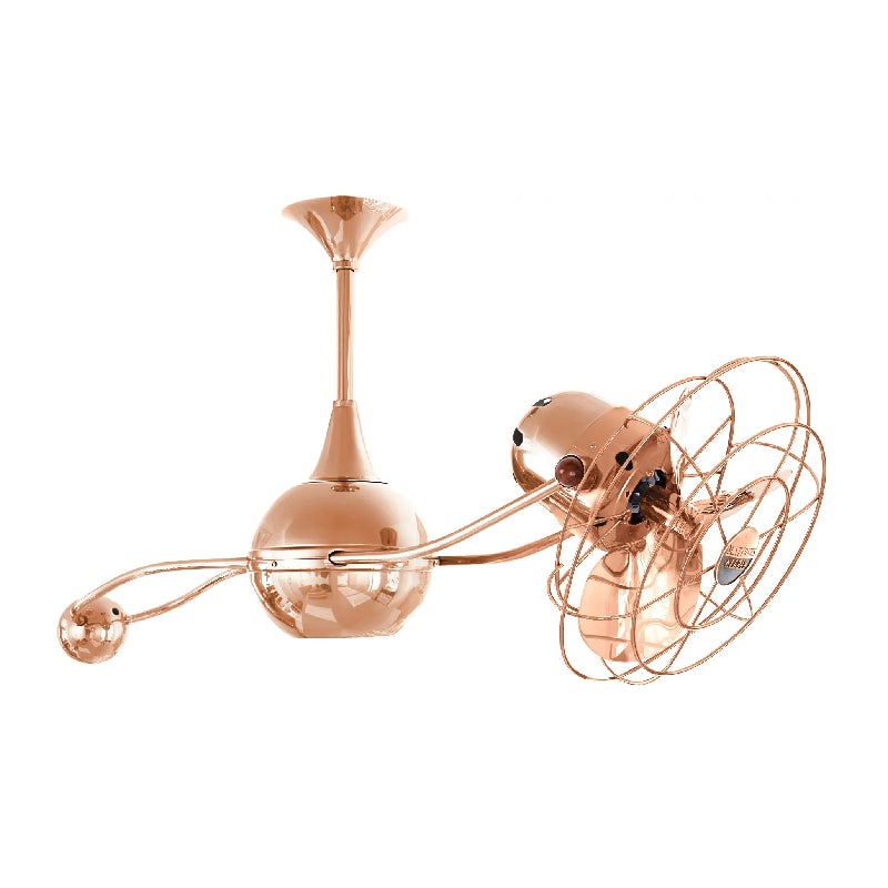 Matthews Fan Brisa 2000 39" Ceiling Fan with Decorative Cage - Polished Copper