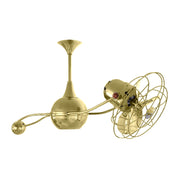 Matthews Fan Brisa 2000 39" Ceiling Fan with Decorative Cage - Polished Brass