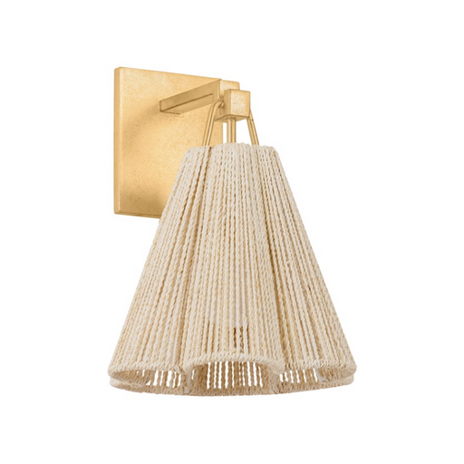 Troy B3413 Sonoma 1-lt 13" Tall Wall Sconce - Vintage Gold Leaf/Bleached Abaca
