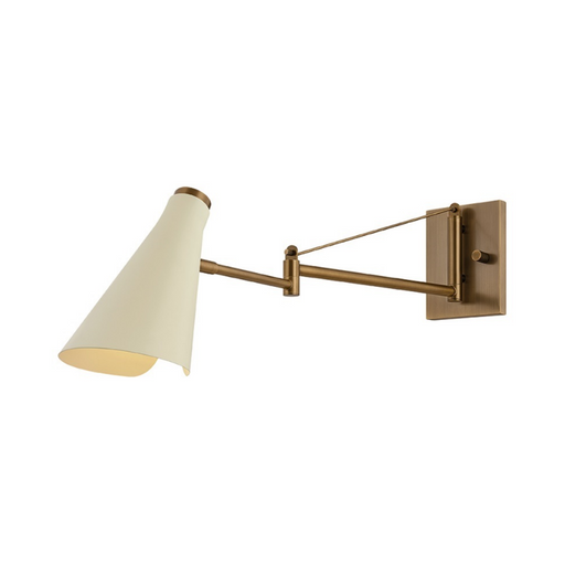 Troy B4314 Andersen 1-lt 14" Tall Wall Sconce - Patina Brass/Soft Sand