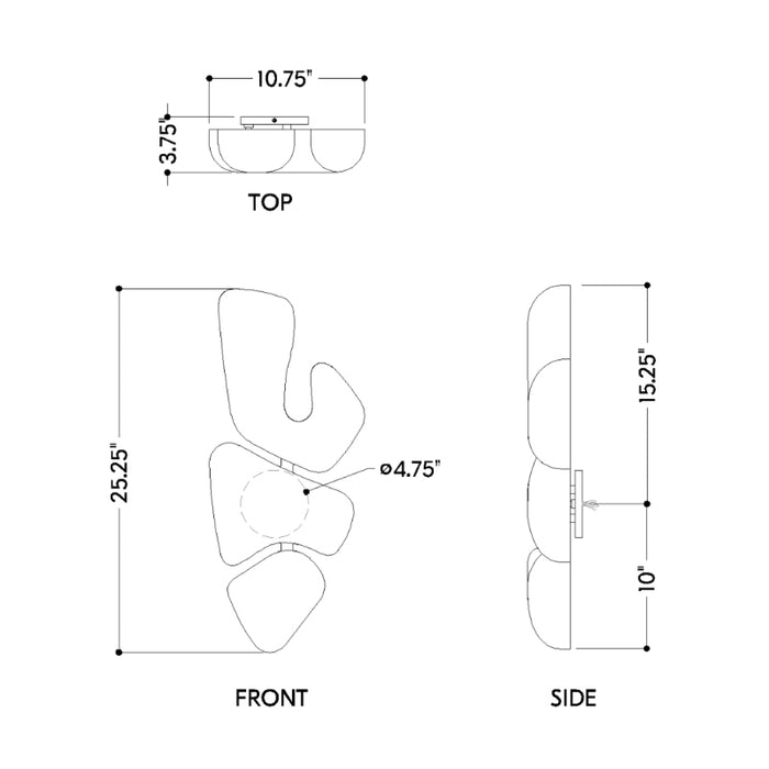 Troy B6025 Orphir 4-lt 25" Tall Wall Sconce