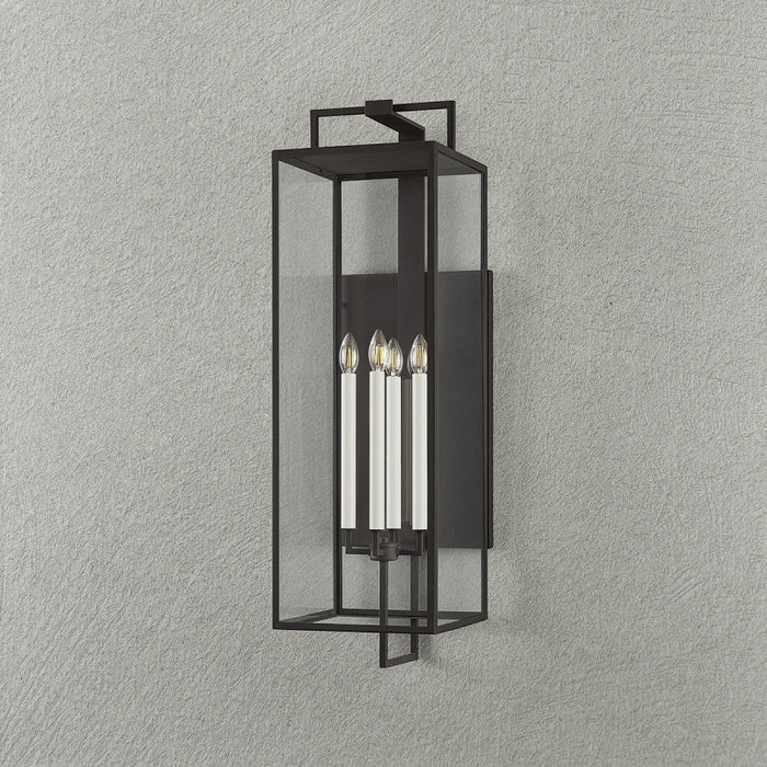 Troy B6340 Beckham 4-lt 40" Tall Outdoor Wall Sconce - Forged Iron