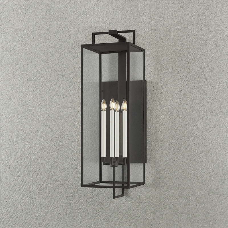 Troy B6340 Beckham 4-lt 40" Tall Outdoor Wall Sconce - Forged Iron