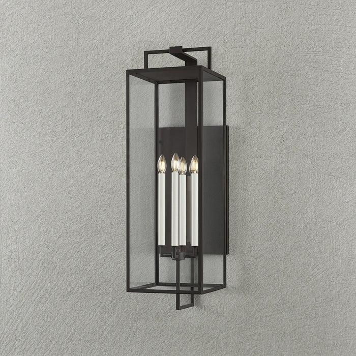 Troy B6340 Beckham 4-lt 40" Tall Outdoor Wall Sconce - Forged Iron