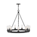 Hinkley 29208 Sawyer Large 9-lt 30" LED Outdoor Single Tier Chandelier, 12V - Black
