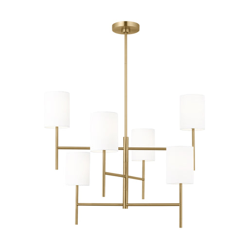 Visual Comfort BC1006 Key 6-lt 32" Large Chandelier - Burnished Brass