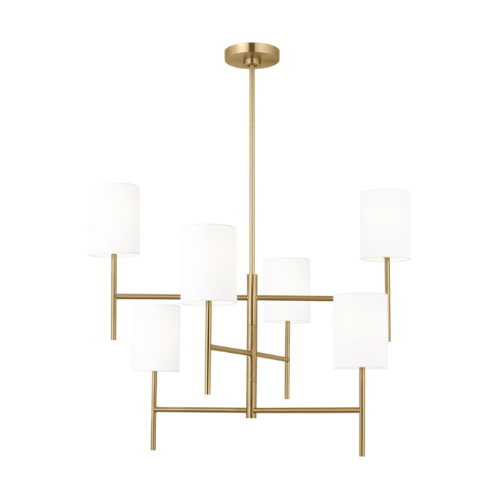 Visual Comfort BC1006 Key 6-lt 32" Large Chandelier - Burnished Brass