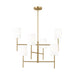 Visual Comfort BC1006 Key 6-lt 32" Large Chandelier - Burnished Brass