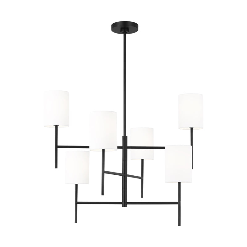 Visual Comfort BC1006 Key 6-lt 32" Large Chandelier - Midnight Black
