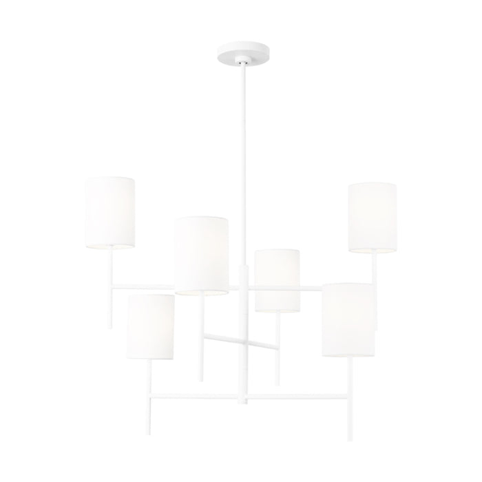 Visual Comfort BC1006 Key 6-lt 32" Large Chandelier - Matte White
