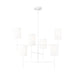 Visual Comfort BC1006 Key 6-lt 32" Large Chandelier - Matte White