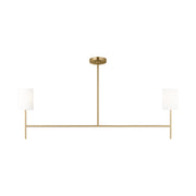 Visual Comfort BC1012 Key 2-lt 52" Medium Linear Chandelier - Burnished Brass