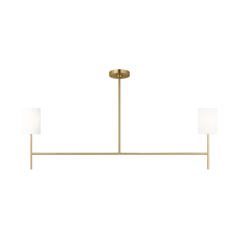 Visual Comfort BC1012 Key 2-lt 52" Medium Linear Chandelier - Burnished Brass