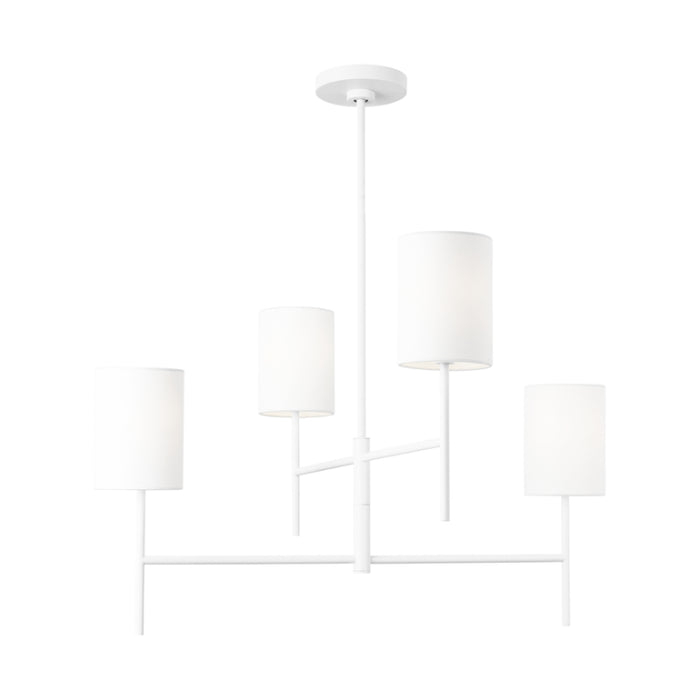 Visual Comfort BC1024 Key 4-lt 32" Medium Chandelier - Matte White