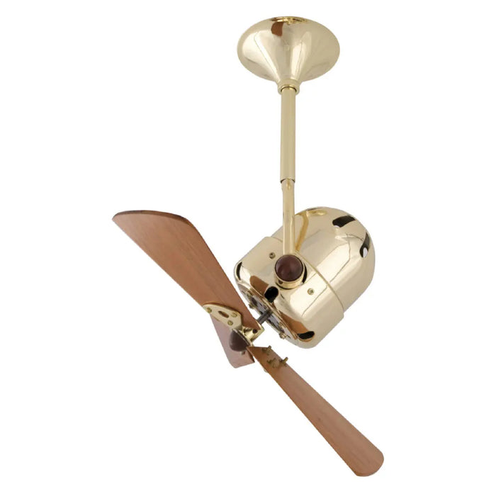 Matthews Fan Bianca Direcional 16" Ceiling Fan with Wood Blades - Brushed Brass