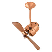 Matthews Fan Bianca Direcional 16" Ceiling Fan with Wood Blades - Brushed Copper 