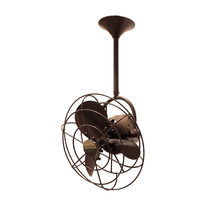 Matthews Fan Bianca Direcional 13" Ceiling Fan with Decorative Cage - Bronzette