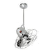 Matthews Fan Bianca Direcional 13" Ceiling Fan with Decorative Cage - Polished Chrome