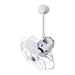 Matthews Fan Bianca Direcional 13" Ceiling Fan with Decorative Cage - Gloss White