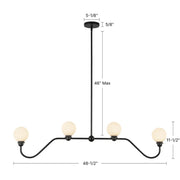 Alora Mood LP408148 Beckett 4-lt 49" Pendant