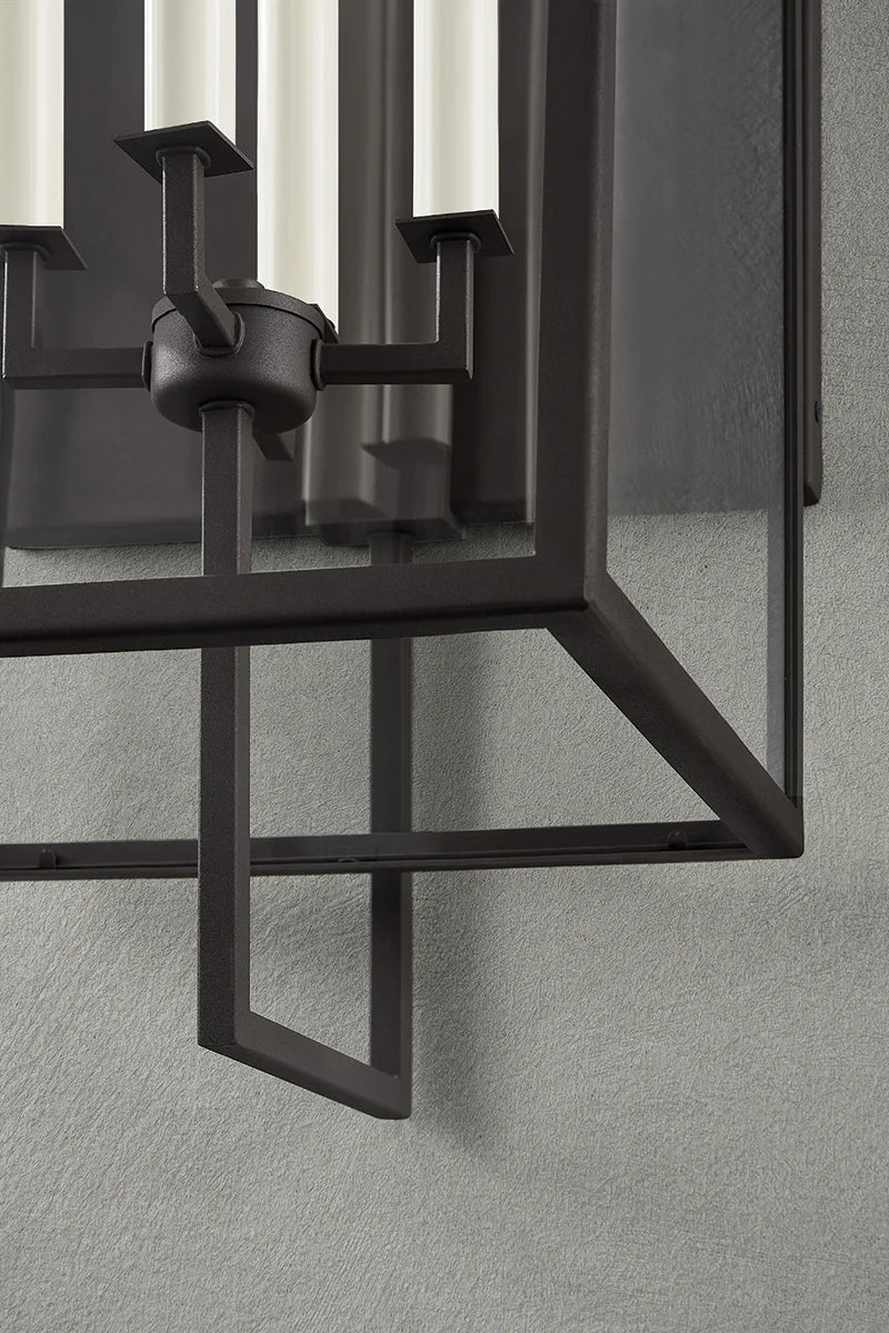 Troy B6340 Beckham 4-lt 40" Tall Outdoor Wall Sconce - Forged Iron