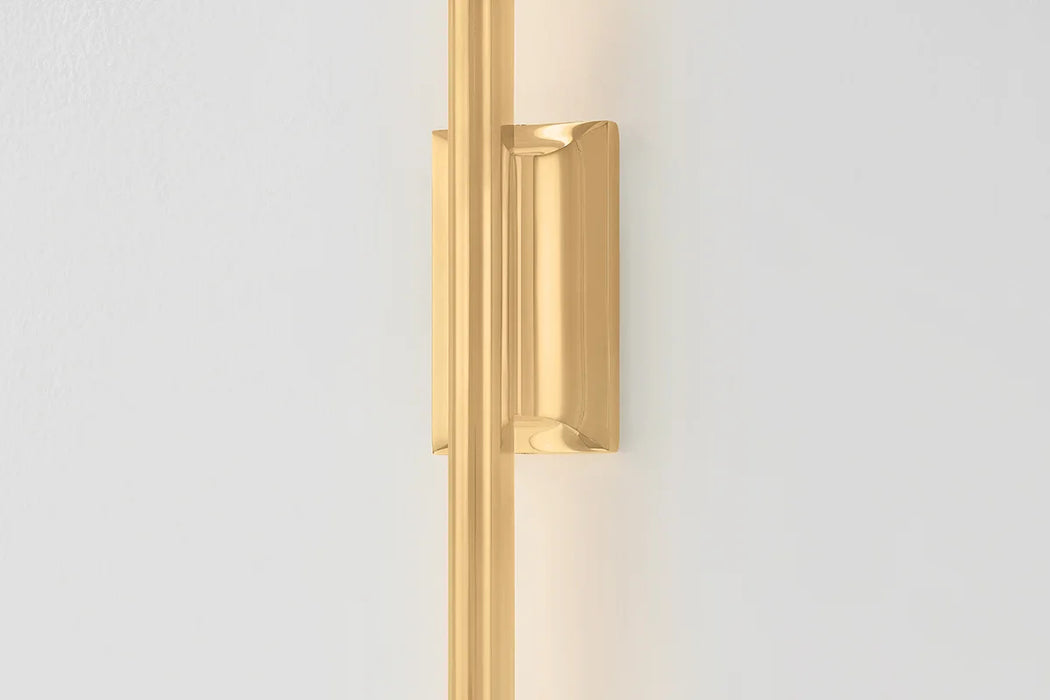 Hudson Valley 1027 Bernard 1-lt 27" Tall LED Wall Sconce - Aged Brass