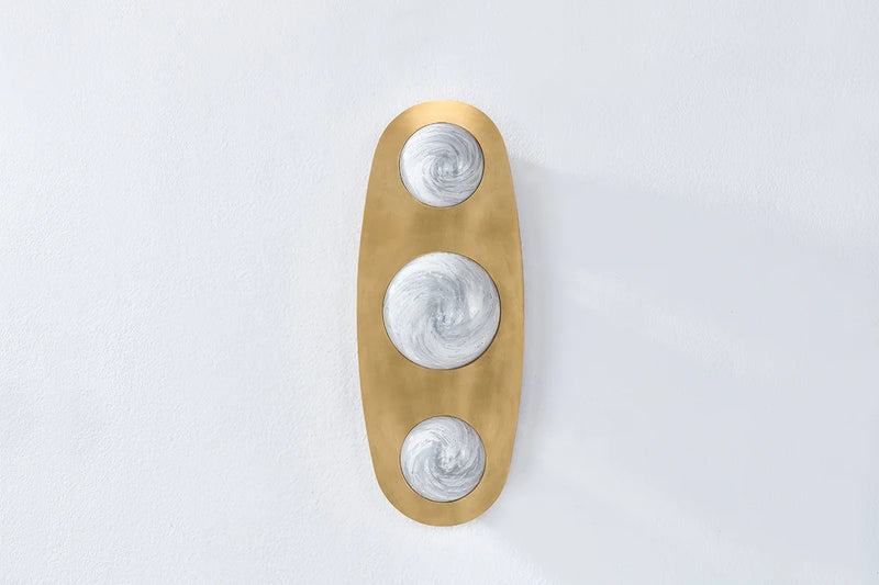 Corbett 472-03 Bezel 3-lt 18" Tall LED Wall Sconce