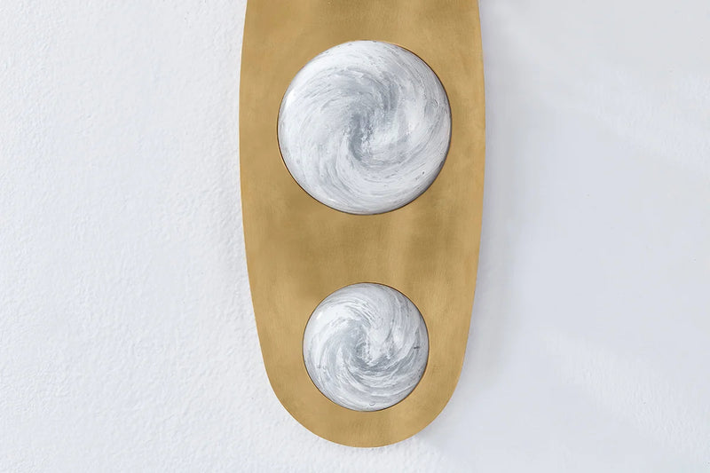 Corbett 472-03 Bezel 3-lt 18" Tall LED Wall Sconce