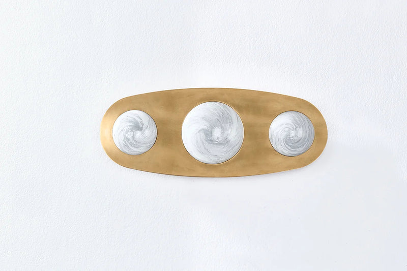 Corbett 472-03 Bezel 3-lt 18" Tall LED Wall Sconce