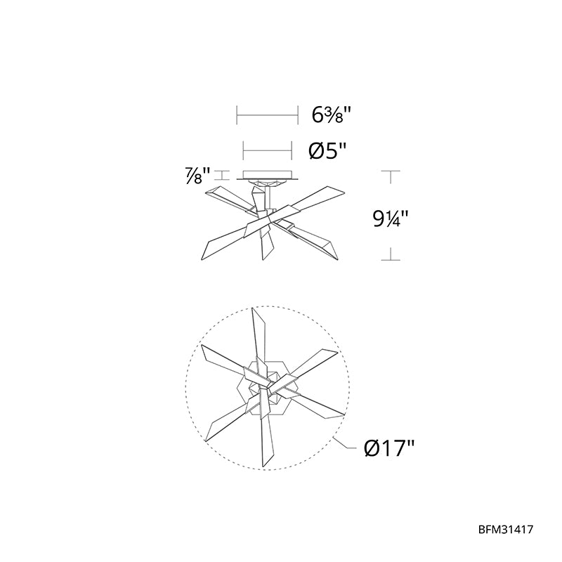 Schonbek Beyond BFM31417 Solitude 17" LED Semi-Flush Mount