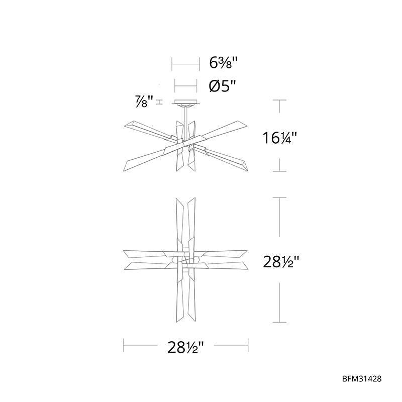 Schonbek Beyond BFM31428 Solitude 29" LED Semi-Flush Mount
